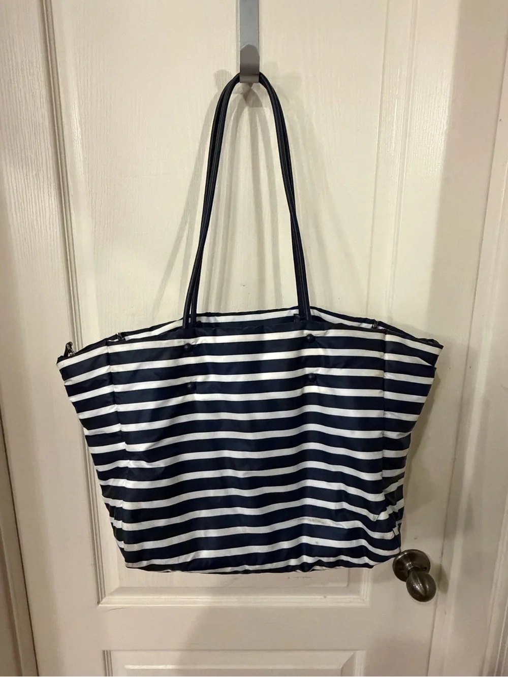 Kate Spade Navy and White Striped Tote